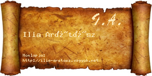 Ilia Arétász névjegykártya